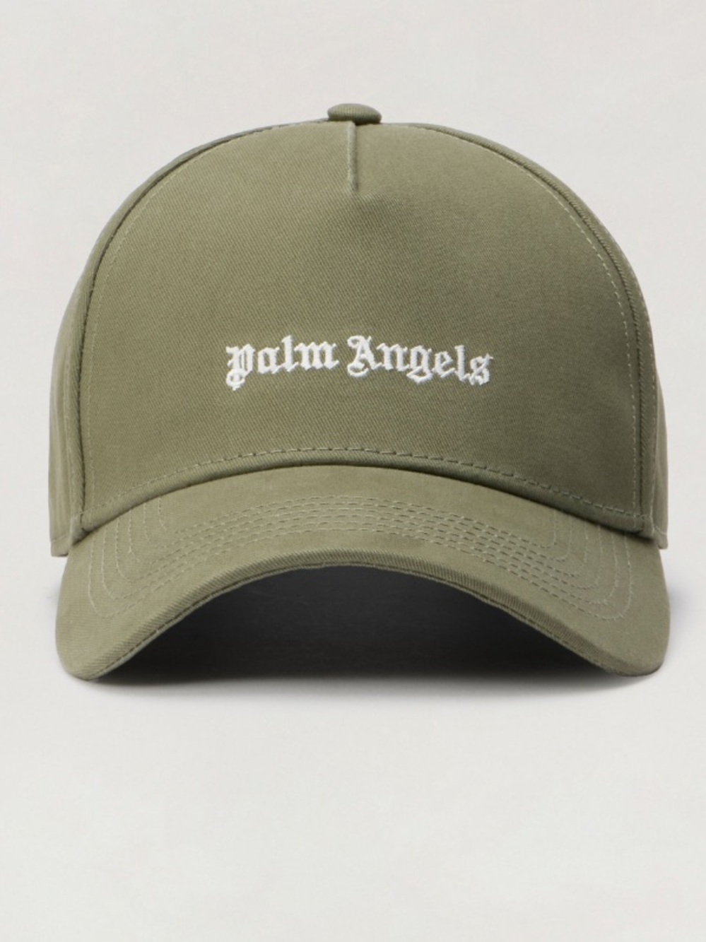 Palm Angels classic logo adjustable hat army green